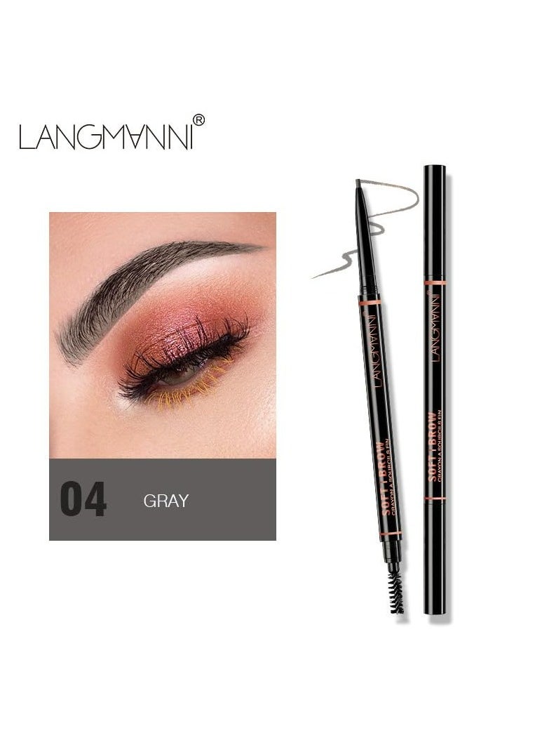 LANGMANNI - Waterproof Dual-Ended Automatic Eyebrow Pencil - Long-Lasting 1.5mm Ultra-Fine Wild Eyebrow Pen(#04) - Image 1