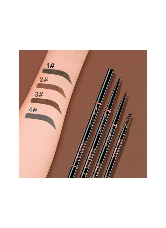 LANGMANNI - Waterproof Dual-Ended Automatic Eyebrow Pencil - Long-Lasting 1.5mm Ultra-Fine Wild Eyebrow Pen(#04) - Image 1