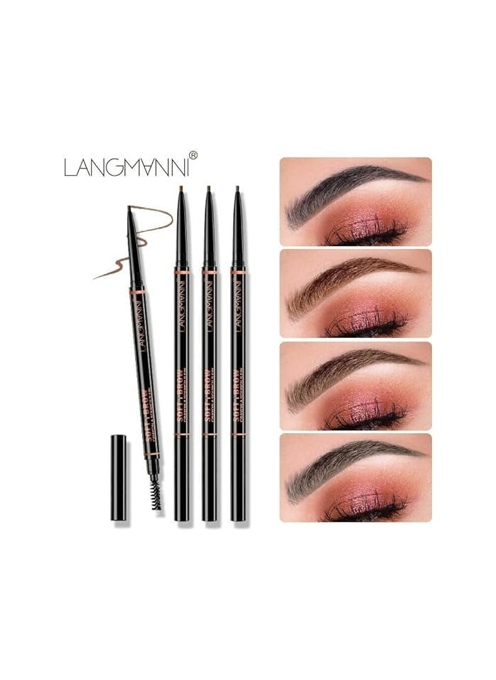 LANGMANNI - Waterproof Dual-Ended Automatic Eyebrow Pencil - Long-Lasting 1.5mm Ultra-Fine Wild Eyebrow Pen(#04) - Image 1