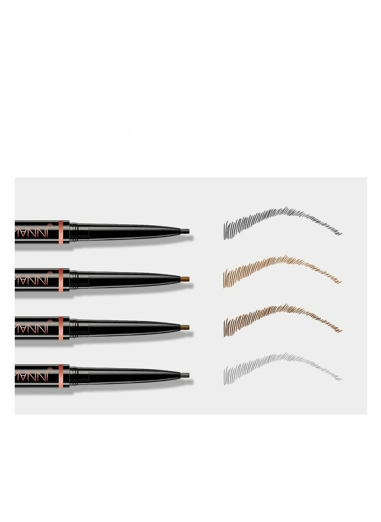 LANGMANNI - Waterproof Dual-Ended Automatic Eyebrow Pencil - Long-Lasting 1.5mm Ultra-Fine Wild Eyebrow Pen(#04) - Image 1