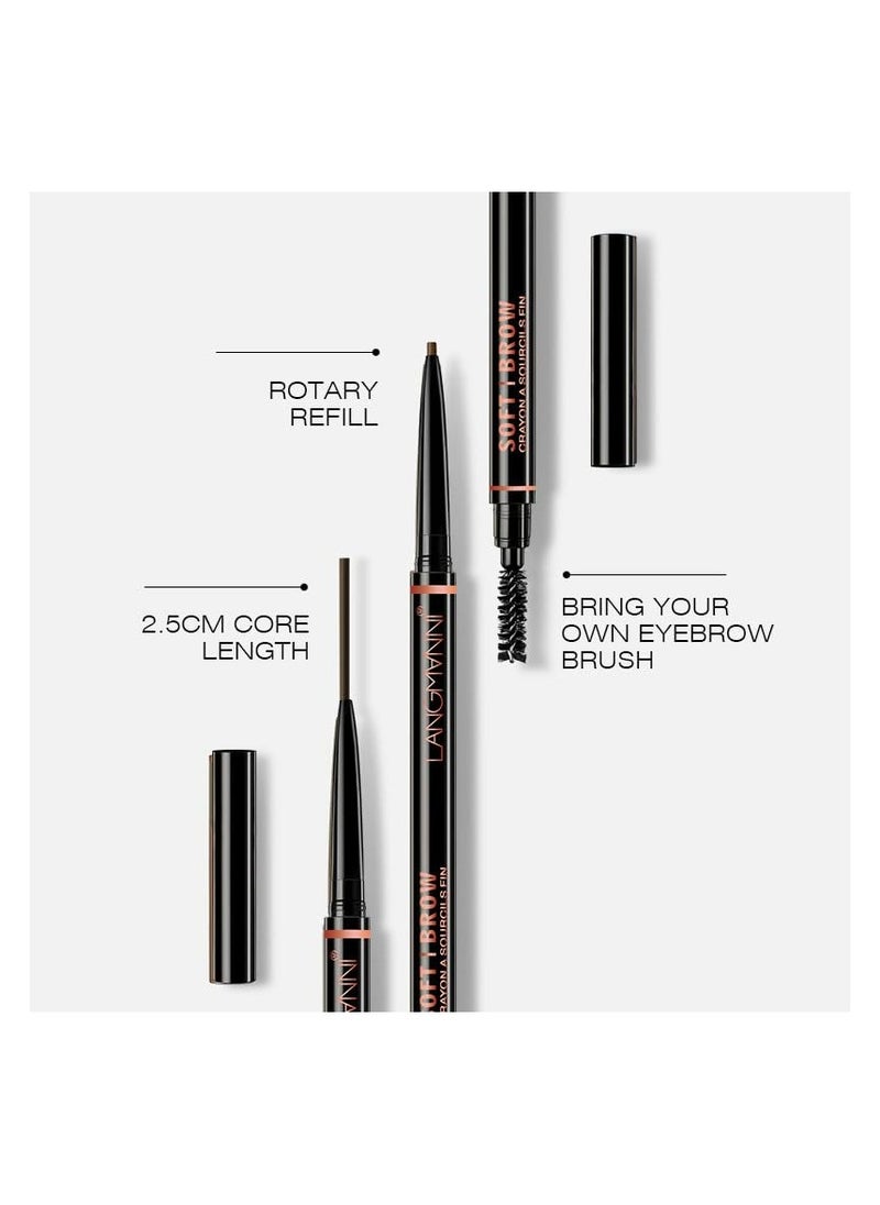 LANGMANNI - Waterproof Dual-Ended Automatic Eyebrow Pencil - Long-Lasting 1.5mm Ultra-Fine Wild Eyebrow Pen(#04) - Image 1