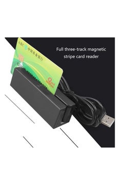 USB Mini Credit Card MSR90 3 Triple Tracks Hi-co Magnetic Stripe Strip Credit Card Swipe Speed Reader Swiper for POS System Cashier Registry Msr, Black (STYLE-580)