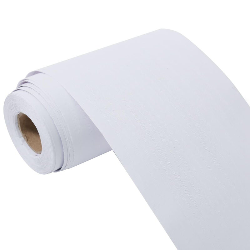 WADILE 328ft White Wood Grain Wallpaper Border Mirror Frame Removable Waterproof Peel and Stick Wall Paper Border Decor Self Adhesive Kitchen Bathroom Sticker