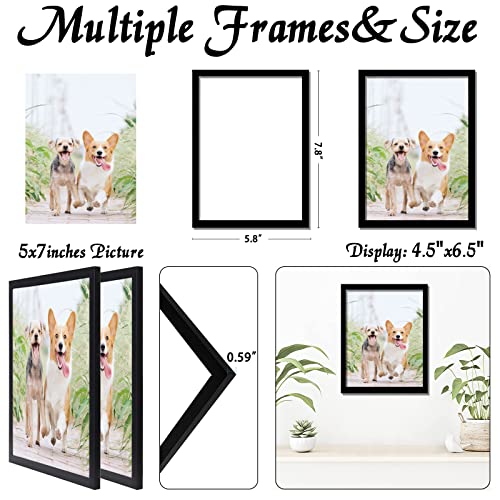 icariery 12x16 Picture Frame Set of 2, Black Photo Frames High Transparent Wall Gallery Desktop Horizontal Vertical for Canvas Collage Photo Poster Certificate 12 x 16 inches - Image 3