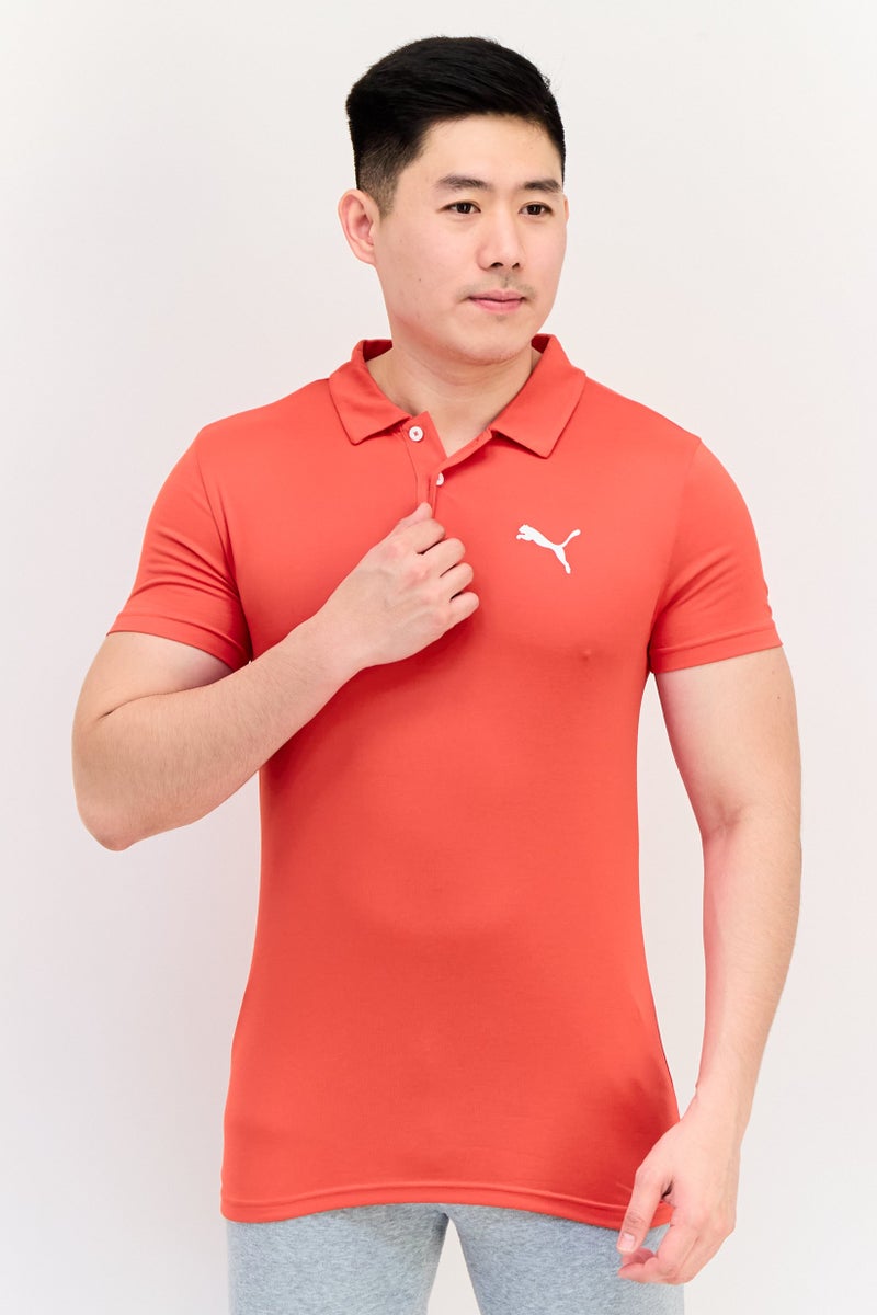 PUMA تي شيرت بولو رياضي للرجال بأكمام قصيرة، أحمر - Image 1