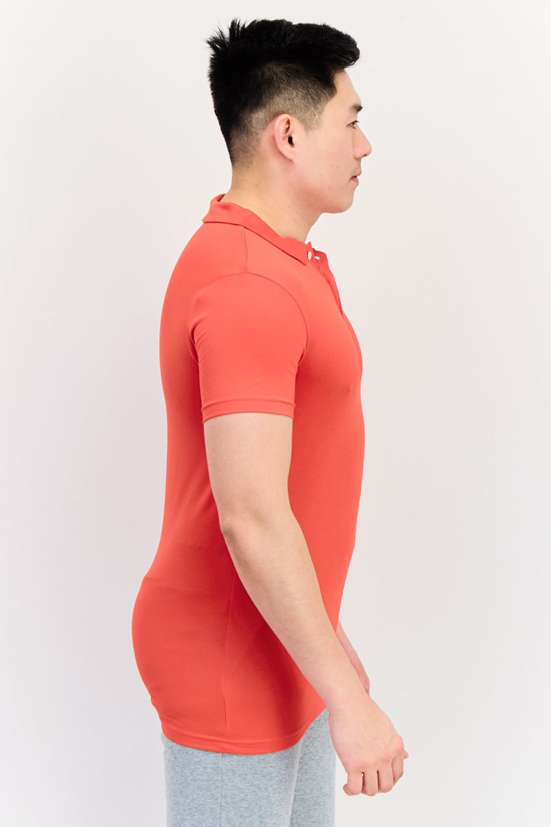 PUMA تي شيرت بولو رياضي للرجال بأكمام قصيرة، أحمر - Image 4