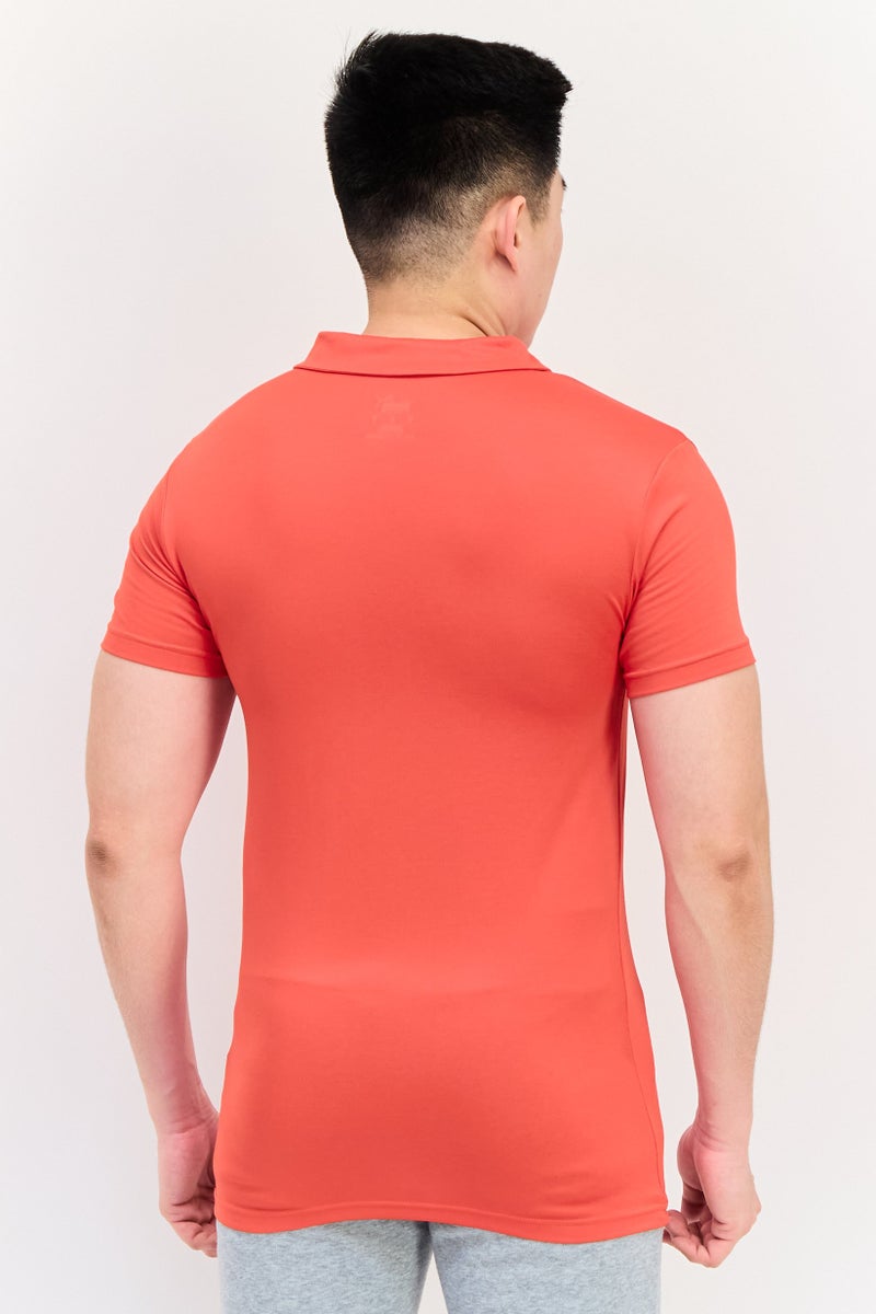 PUMA تي شيرت بولو رياضي للرجال بأكمام قصيرة، أحمر - Image 2