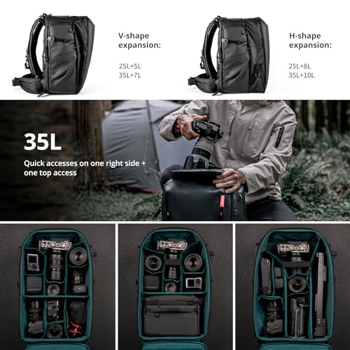 PGYTECH OneMo 2 35L45L Camera Backpack with Shoulder Bag for 17 Laptop Waterproof DSLR Camera Pack for CanonNikonSony Extra Large Photography Bag Drone Backpack for DJI Mini 3 ProMavic 3 FPV - Image 3