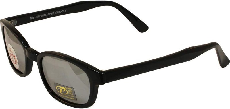 Pacific Coast نظارات بايكر الأصلية KD من باسيفيك كوست بإطارات سوداء وعدسات مرآة شفافة - Image 1