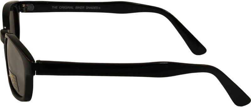 Pacific Coast نظارات بايكر الأصلية KD من باسيفيك كوست بإطارات سوداء وعدسات مرآة شفافة - Image 3