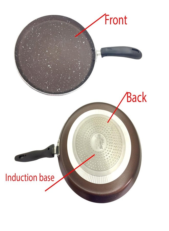 YADNESH Dosa Pan Induction Multi-Purpose Dosa Pan - Non-Stick Tawa for Dosa, Crepes, Pancakes, Chapati, Roti & Tortilla | Lightweight | 10 Inch Thickness 3 mm - Image 3