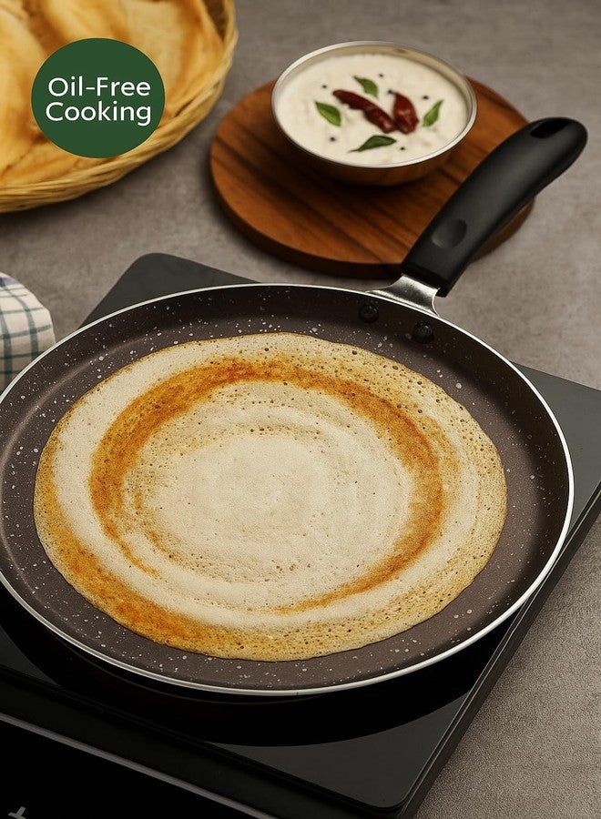 YADNESH Dosa Pan Induction Multi-Purpose Dosa Pan - Non-Stick Tawa for Dosa, Crepes, Pancakes, Chapati, Roti & Tortilla | Lightweight | 10 Inch Thickness 3 mm - Image 4
