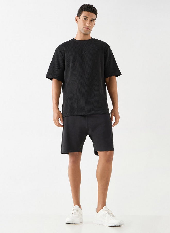 كابا تيشيرت مضلع بياقة ضيقة وأكمام قصيرة من كابا - Image 2