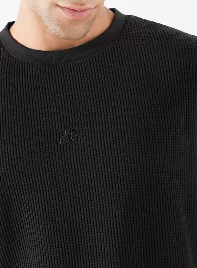 كابا تيشيرت مضلع بياقة ضيقة وأكمام قصيرة من كابا - Image 4