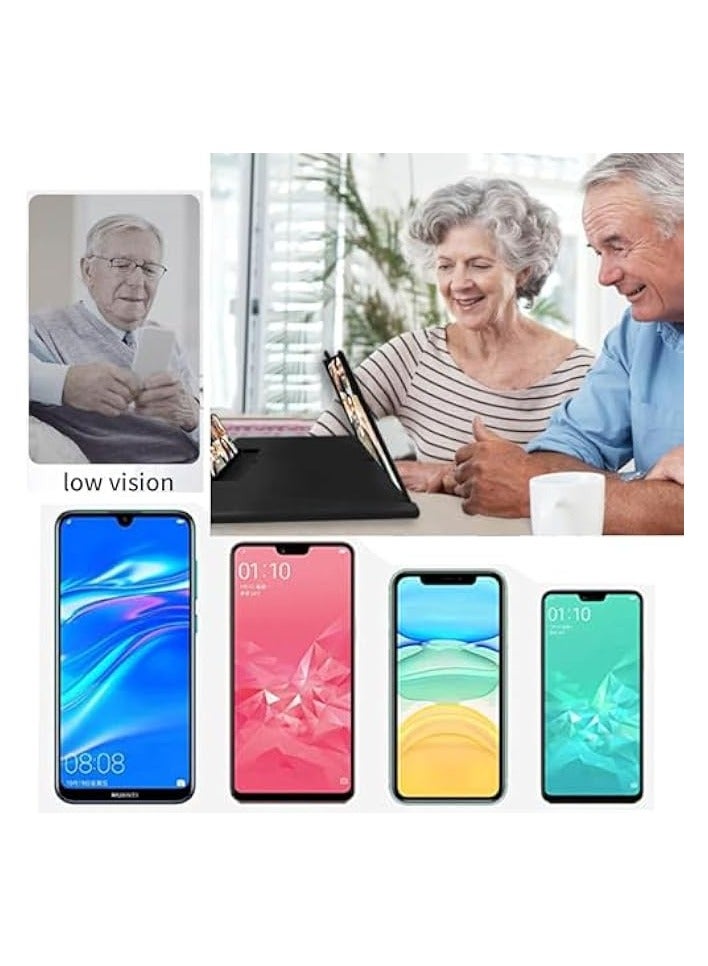 PROMASS 14'' Phone Screen Magnifier - HD Smartphone Amplifier for Videos, Movies, Games, Magnifier Projector Screen Enlarger Supports All Smartphones (Black) - Image 5