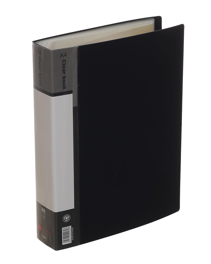 Elmaaergy Holder A3 Apple 80 Pockets T80A – Office and School Large Folder Organizer, Durable, Black, High Capacity, Multicolor Options, Perfect for Documents, Files, and Papers - Image 1