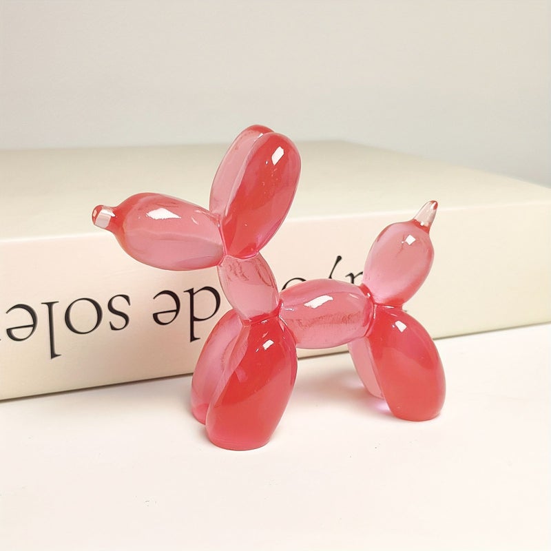 Red Green Balloon Dog Statue for Cake or Home Decor Centerpiece - Image 2