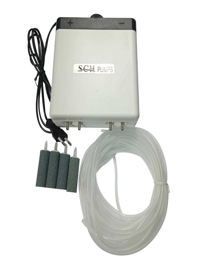 مضخة هواء SCH Pumps CT-404 Sunsun Silent رباعية الاتجاهات لأحواض الأسماك، وأحواض السمك، والزراعة المائية، وتربية الأحياء المائية - Image 2
