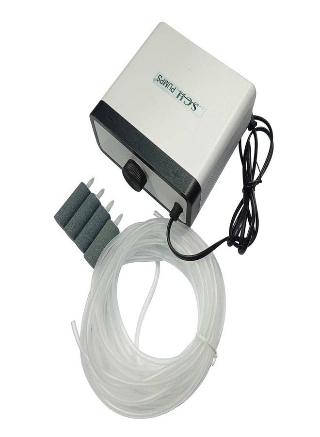 مضخة هواء SCH Pumps CT-404 Sunsun Silent رباعية الاتجاهات لأحواض الأسماك، وأحواض السمك، والزراعة المائية، وتربية الأحياء المائية - Image 1