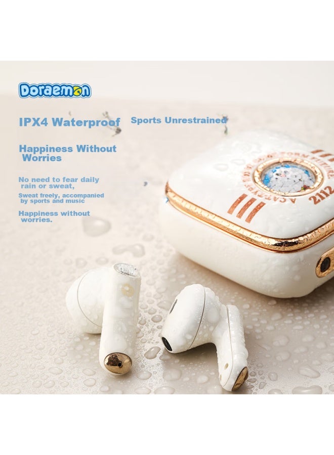 Rock Doraemon Bluetooth Earphones, Semi-in Wireless, Ultra-long Battery Life, High-power Sound Quality, Call Noise Reduction, Cute And Compact, Valentine's Day And Birthday Gift For Boyfriend Or Girlfriend - Image 5