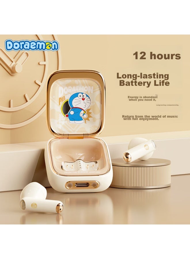 Rock Doraemon Bluetooth Earphones, Semi-in Wireless, Ultra-long Battery Life, High-power Sound Quality, Call Noise Reduction, Cute And Compact, Valentine's Day And Birthday Gift For Boyfriend Or Girlfriend - Image 2