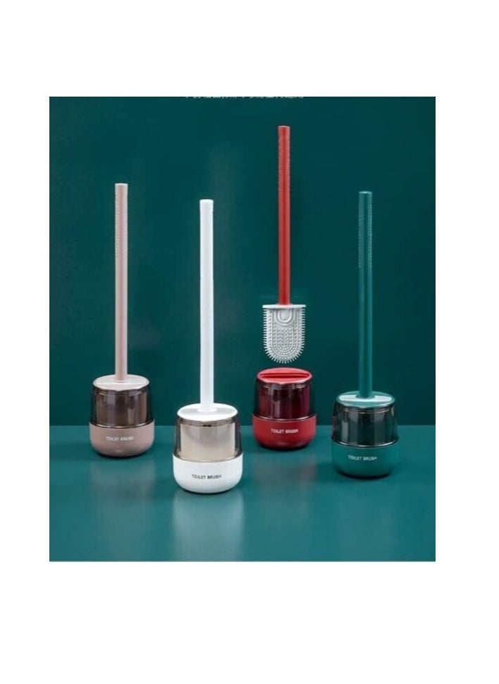 AtrauX Atraux Wall-Mounted Silicone Toilet Brush Storage And Holder Set, Cleaning Tool For Bathroom, Assorted Colors  - Image 1