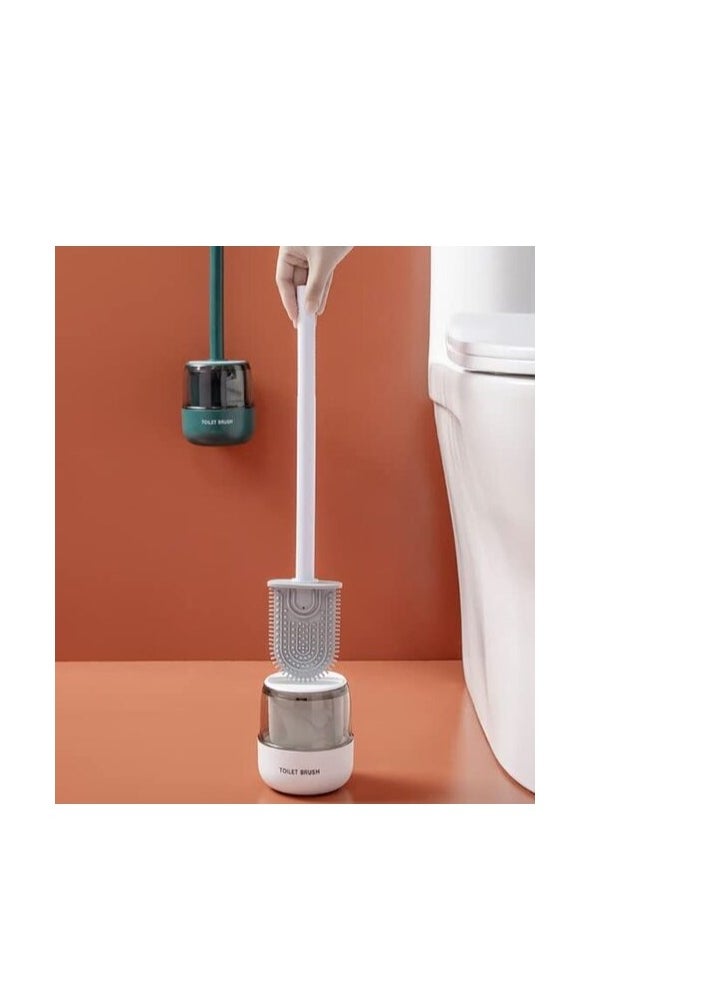 AtrauX Atraux Wall-Mounted Silicone Toilet Brush Storage And Holder Set, Cleaning Tool For Bathroom, Assorted Colors  - Image 3