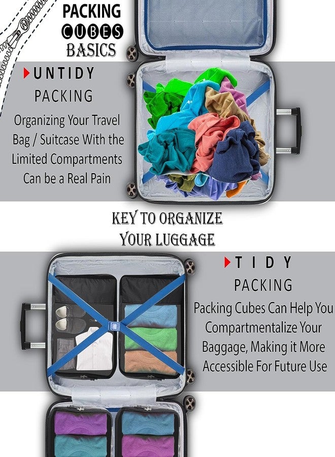 GOMAJO Packing Cubes Travel Suitcase Organizer Large Set of 4 Polyster (Black) - Image 5