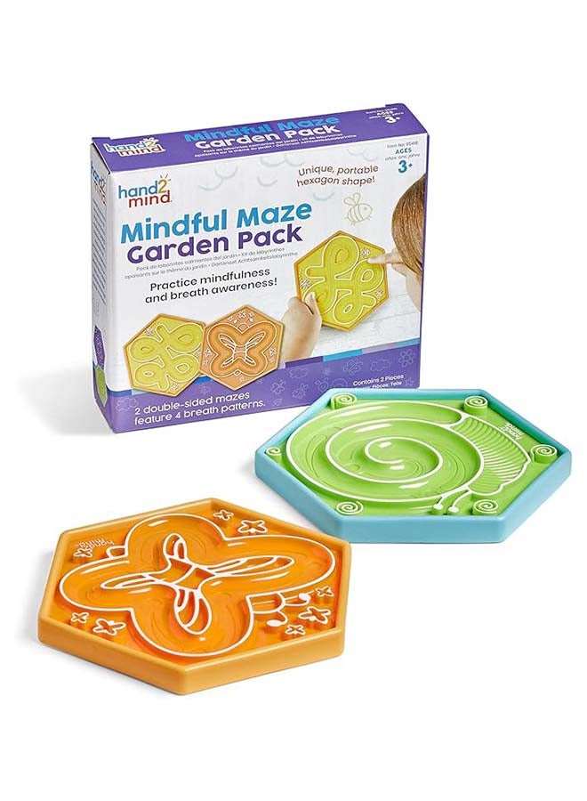 Learning Resources Mindful Maze Garden Pack (3-Piece Set, Double-Sided Breathing Boards, Ages 3+) - Image 1