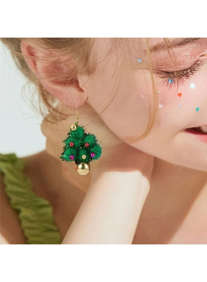 FOLAI Women’s Christmas Tree Earrings – Cute & Glitter Holiday Jewelry for Party - Image 1