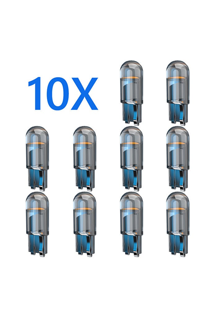 ريحني 6000 ألف 10 قطع بيضاء 10 أبيض، 10 أکس 2021 أحدث سيارة W5W LED T10 ضوء COB زجاجي 6000K رخصة سيارات بيضاء - Image 2