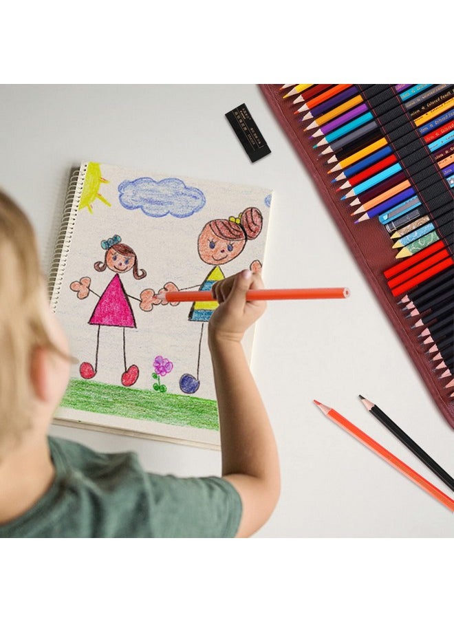 Heshengping Sketch & Drawing Art Pencil Kit50 Piece Set Include 24 Color Pencil(For Adult Kid Coloring Books) & Graphite Charcoalpencil Etc. Art Supply Ideal For Adult Kidstudent Beginner  - Image 3