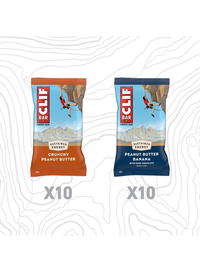 Clif Bar CLIF BAR - Peanut Butter Variety Pack - 2 Flavors - Made with Organic Oats - Energy Bars - Non-GMO - Plant Based Protein Bars (20 Pack, 2 Boxes)  - Image 1