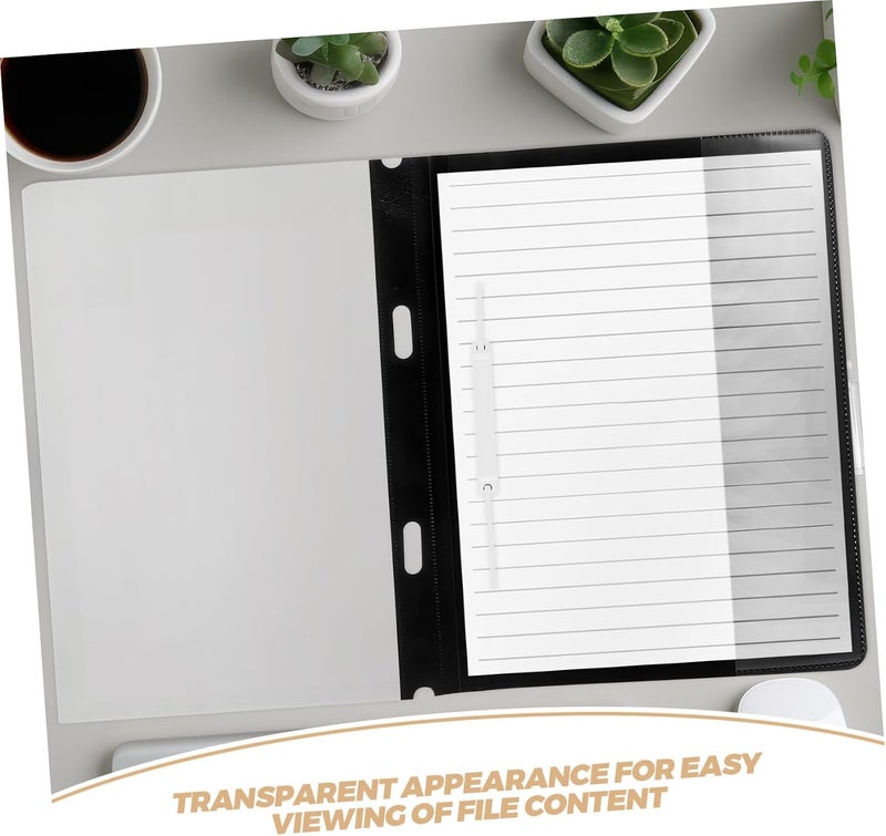 Gadpiparty 12pcs Transparent File Folders for Document Organization Reusable Stylish Design for Home Office and School Use - Image 3