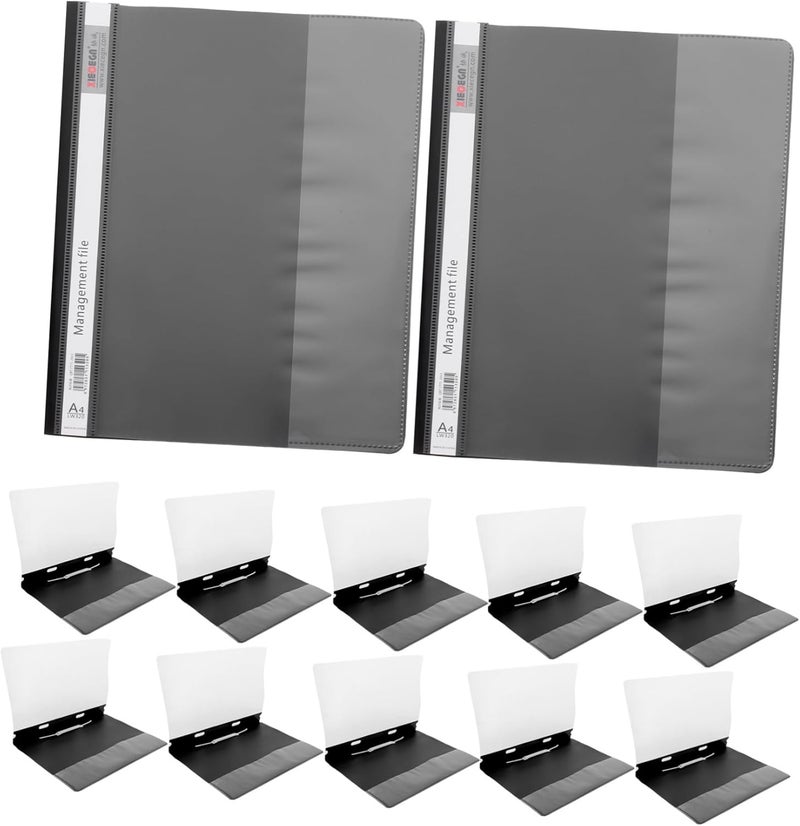 Gadpiparty 12pcs Transparent File Folders for Document Organization Reusable Stylish Design for Home Office and School Use - Image 1