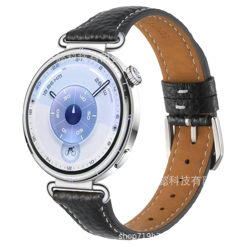 Leather Smartwatch Band for daily smartwatch wear and replacement strap Home Use Travel Use Outdoor Use Portable Use Routine Use Personal Use - Image 1
