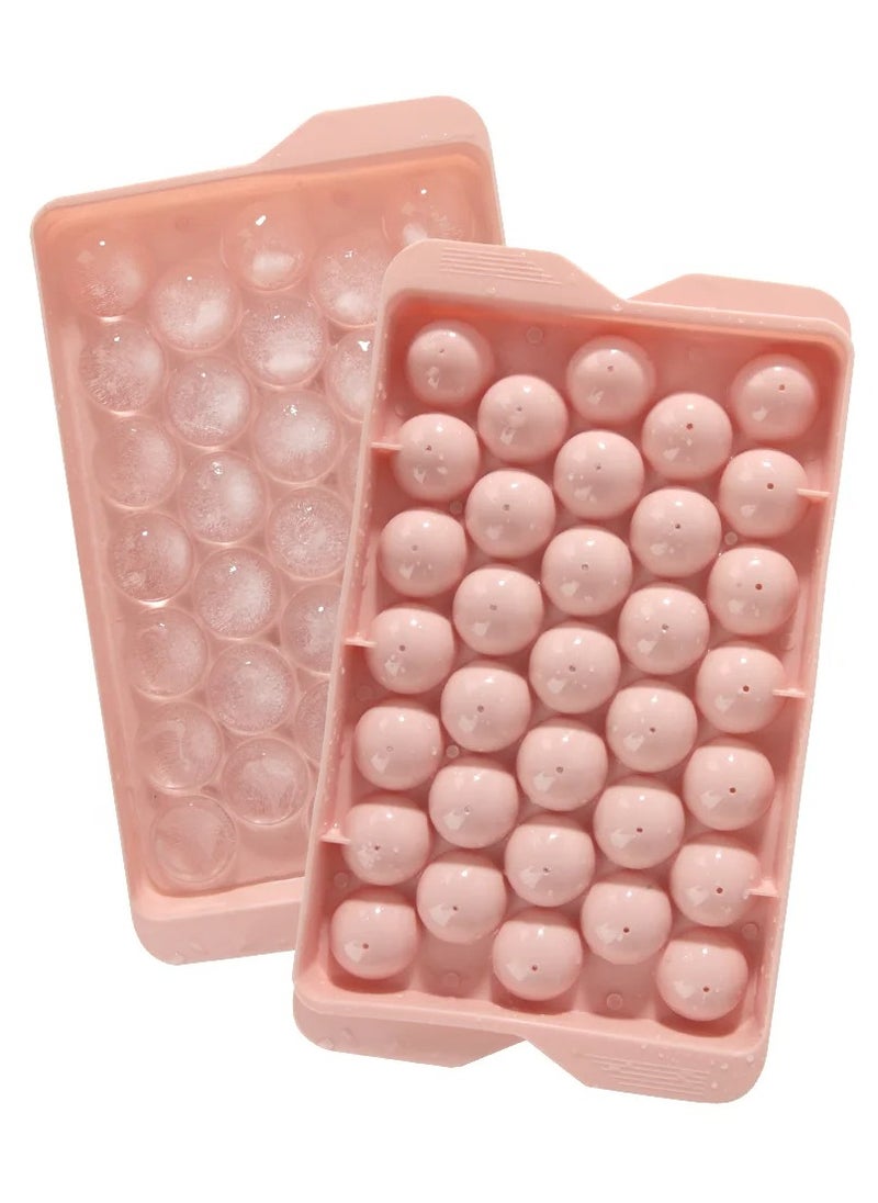 Generic Round Ice Cube Tray Set of 2 Pack, Ice Ball Maker Mold for Freezer Mini Circle Ice Cube Tray Making 1 “ for Sphere Ice Chilling Cocktail Whiskey Tea & Coffee  - Image 1