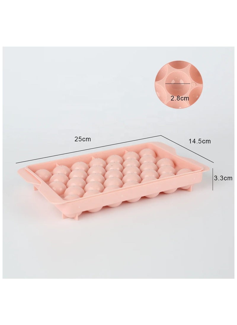 Generic Round Ice Cube Tray Set of 2 Pack, Ice Ball Maker Mold for Freezer Mini Circle Ice Cube Tray Making 1 “ for Sphere Ice Chilling Cocktail Whiskey Tea & Coffee  - Image 2