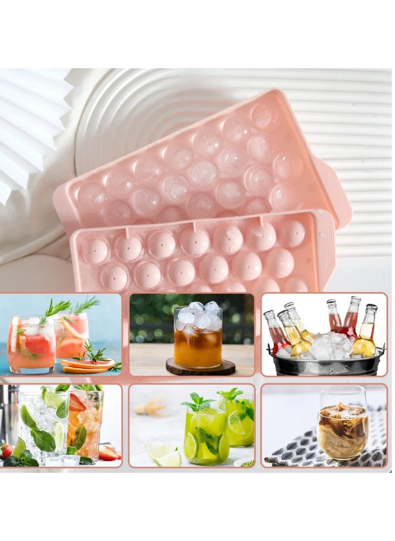 Generic - Round Ice Cube Tray Set of 2 Pack, Ice Ball Maker Mold for Freezer Mini Circle Ice Cube Tray Making 1 “ for Sphere Ice Chilling Cocktail Whiskey Tea & Coffee - Image 1