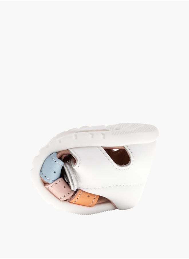 Girls Strap Sandals With Hook And Loop Closure