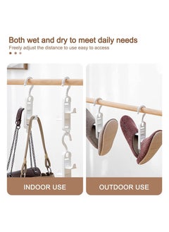 KASTWAVE Purse Organizer, for Closet-Women's Purse Hangers, Hanging Purse Storage, Space Saving Plastic Hooks, Durable Purse Rack, Handbag Storage and Organizer, 2 Pack 8 Hooks (White)  - Image 3