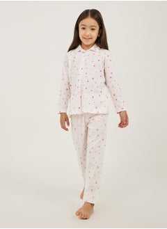 Styli All-Over Star Print Long Sleeve Shirt and Pyjama Set  - Image 1