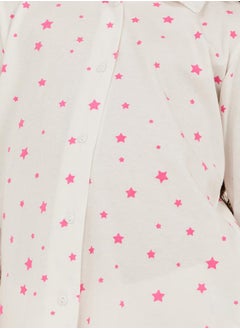 Styli All-Over Star Print Long Sleeve Shirt and Pyjama Set  - Image 3