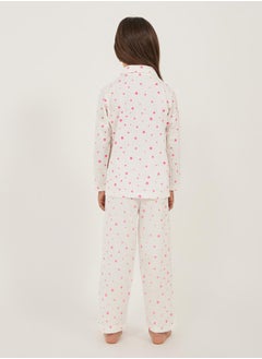 Styli All-Over Star Print Long Sleeve Shirt and Pyjama Set  - Image 4