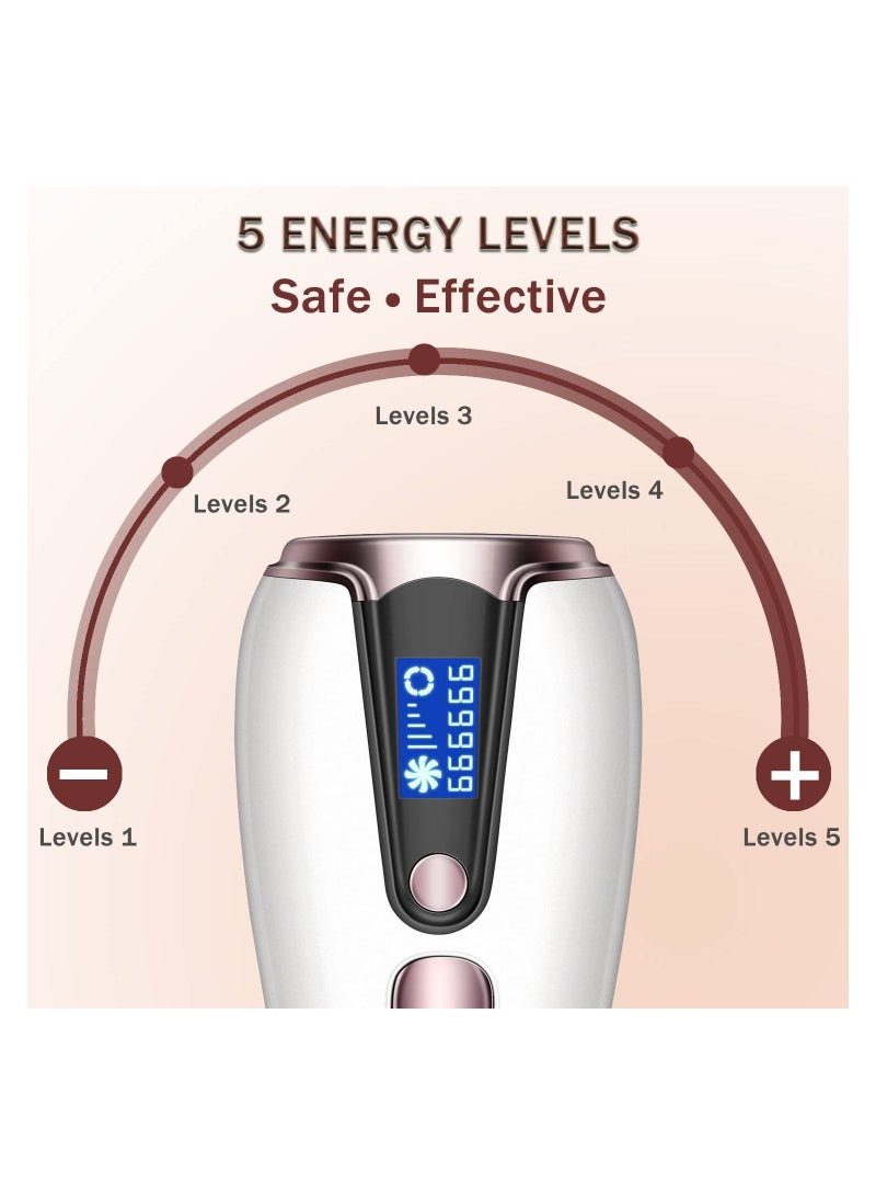 Generic Laser Hair Removal Device with 9 Levels, 999900 Flashes, with Freezing Point Function, Suitable for Men and Women'S Face, Armpits, Arms, Bikini Line, Legs, and Whole Body  - Image 3