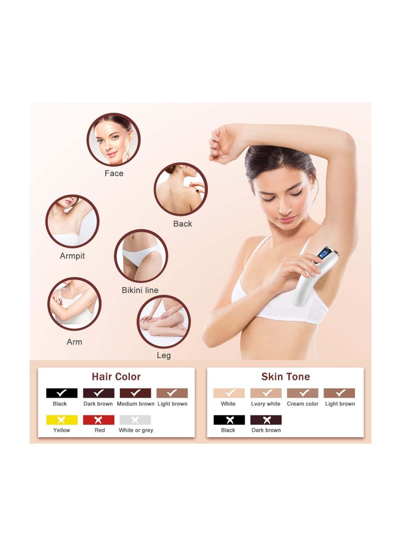 Generic Laser Hair Removal Device with 9 Levels, 999900 Flashes, with Freezing Point Function, Suitable for Men and Women'S Face, Armpits, Arms, Bikini Line, Legs, and Whole Body  - Image 4