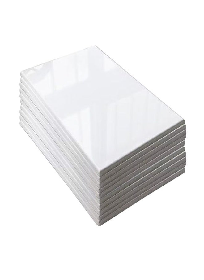 ZCM-HAPPY - 10 Piece Pre-stretched Blank Canvas Board 30x50 cm Cotton 280gsm White - Image 1