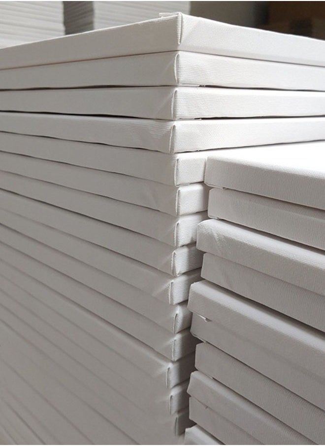 ZCM-HAPPY - 10 Piece Pre-stretched Blank Canvas Board 30x50 cm Cotton 280gsm White - Image 1