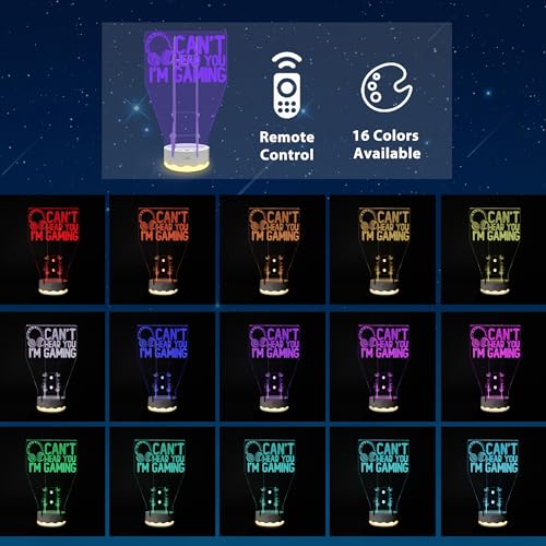 CoolGift Mart Light Up Headset and Controller Stand 16 Colors 3D LED Lights Gamepad Headphone Holder with Remote Control Game Controller Hanger for All Universal Gaming PC Accessories - Image 3