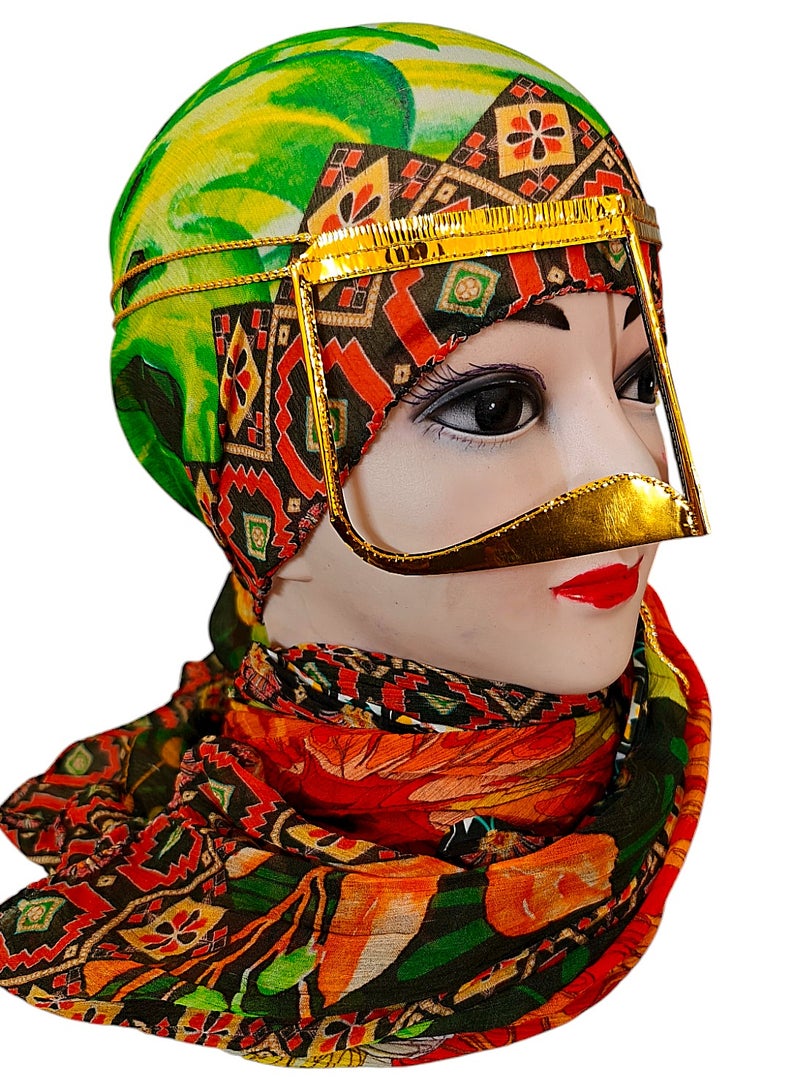 Golden Burqa, Niqab, Battoulah Arabian Traditional Facemask 5pcs  - Image 3